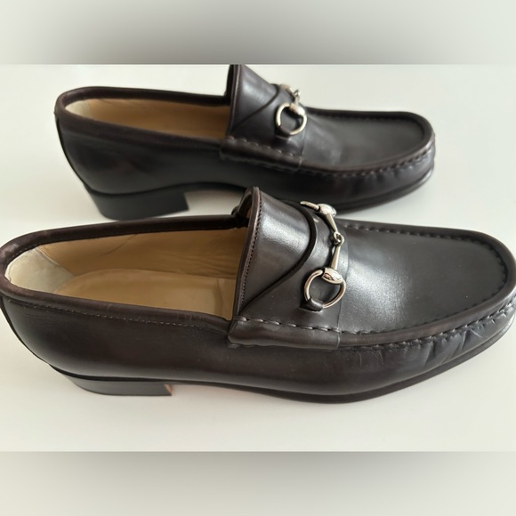 NEW GUCCI WOMEN BROWN LEATHER LOAFERS HORSE BITS SIZE 38 / US 8 (FITS LIKE 7.5) - Picture 7 of 10